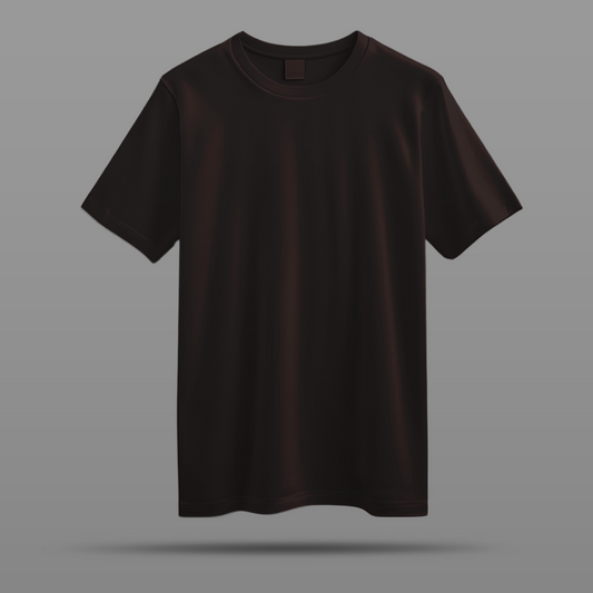 BIG BEAST BASICS: Coffee Brown Regular-Fit Gym T-shirt For Men