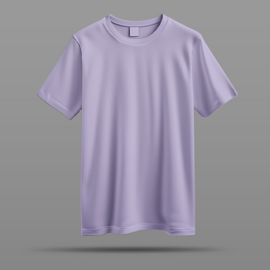 BIG BEAST BASICS: Lavender Regular-Fit Gym T-shirt For Men