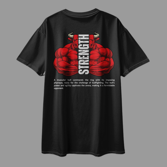 Muscular Bull: Oversized Gym T-shirt For Men & Women